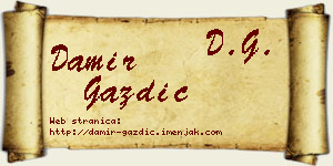 Damir Gazdić vizit kartica